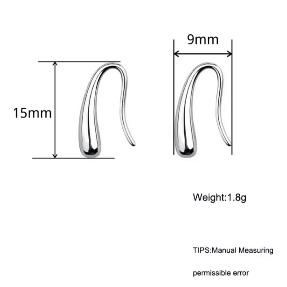 💧Insta sterling silver water drop small earrings - Picture 5 of 7